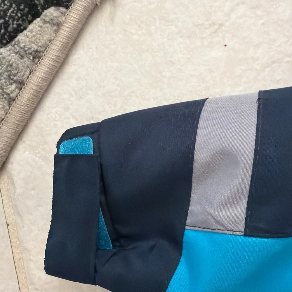 Vintage Y2K water repellent CIRCO SZ 18 MOS Blue Color Block HOODED ZIP JACKET - Picture 3 of 16